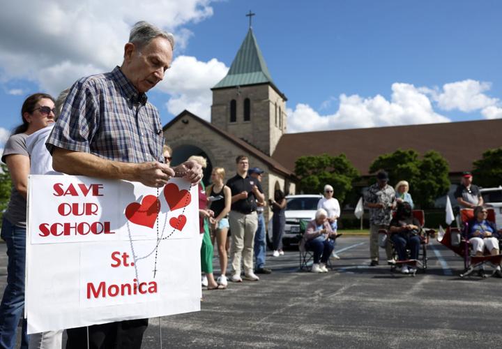 Students protest closing of St. Monica Catholic School in Creve Coeur