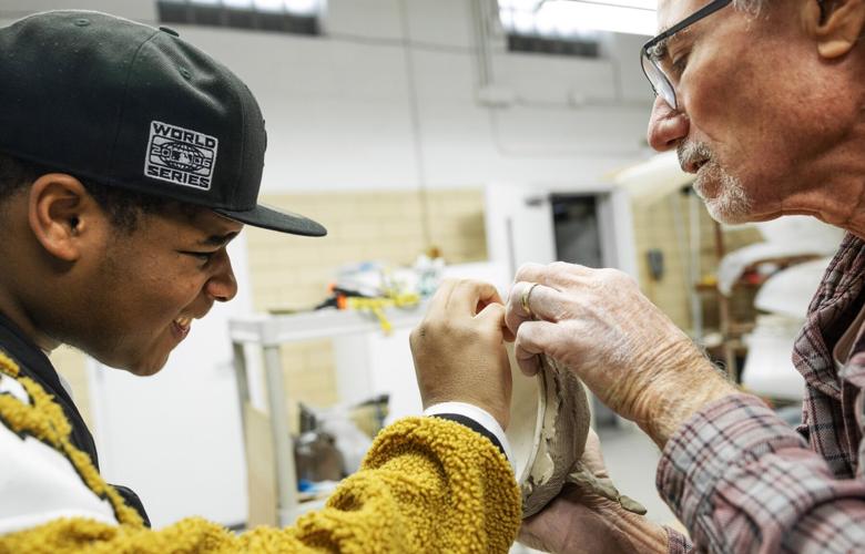 Neurodivergent students learn ceramics in art workshop